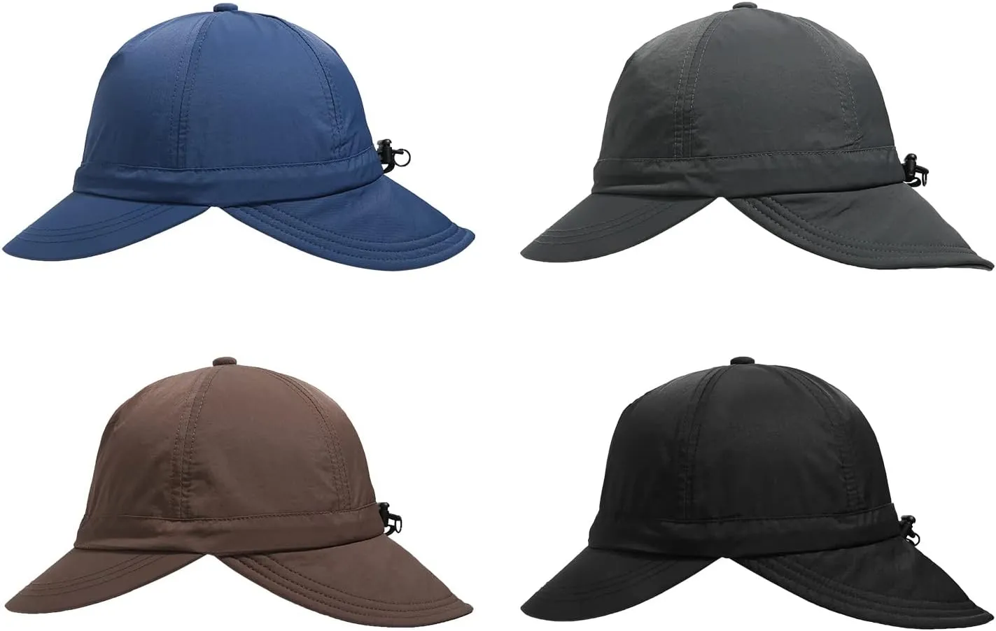 CLAPE Baseball Cap Style Fishing Safari Cap for Outdoor Hiking Camping Sun Protection Short Brim Sun Hat with Neck Flap