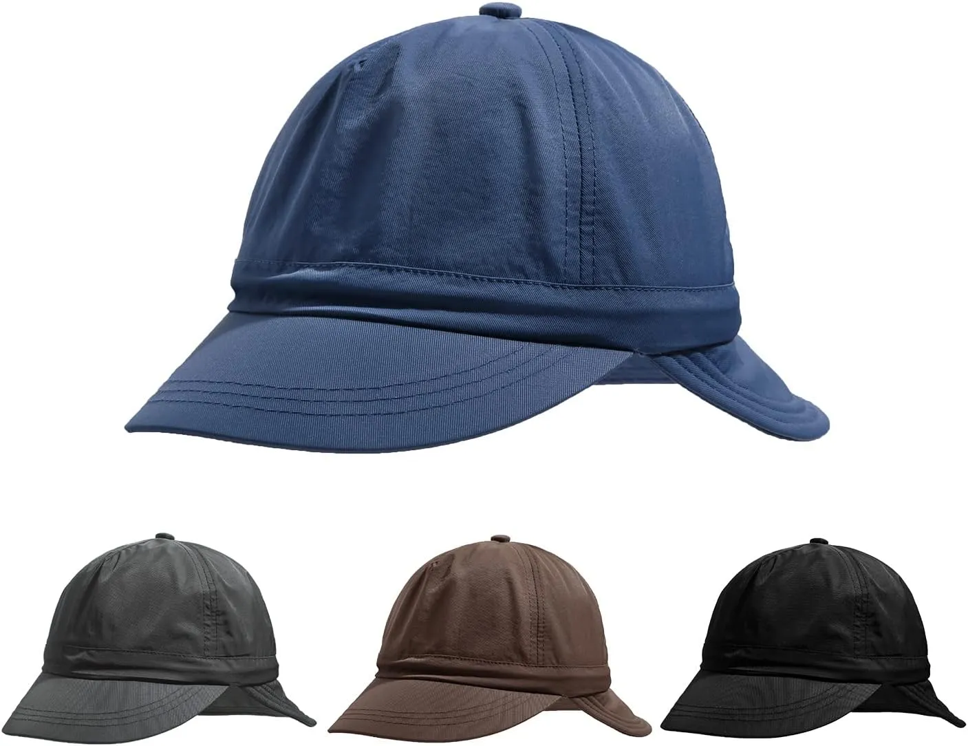 CLAPE Baseball Cap Style Fishing Safari Cap for Outdoor Hiking Camping Sun Protection Short Brim Sun Hat with Neck Flap