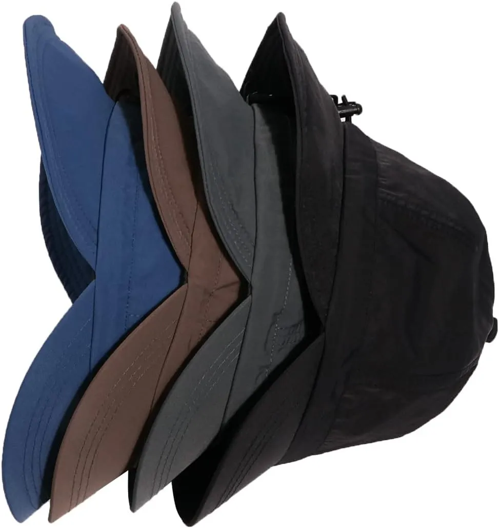 CLAPE Baseball Cap Style Fishing Safari Cap for Outdoor Hiking Camping Sun Protection Short Brim Sun Hat with Neck Flap
