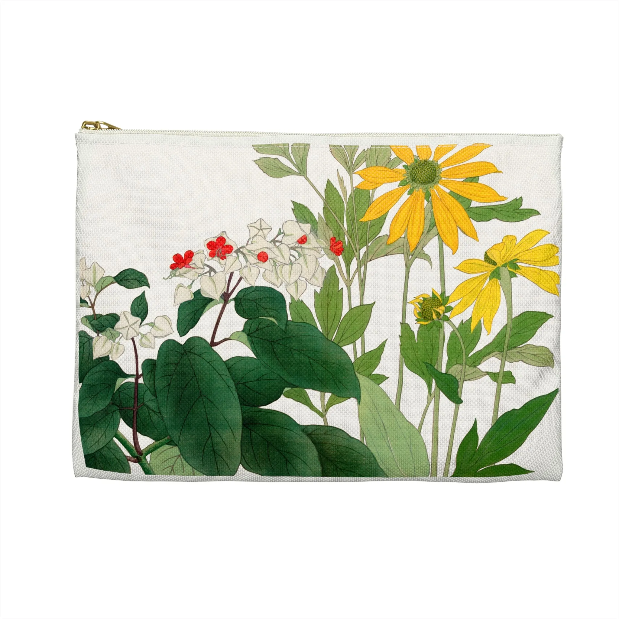 Clerodendrum & Rudbeckia by Tanigami Kônan Accessory Pouch