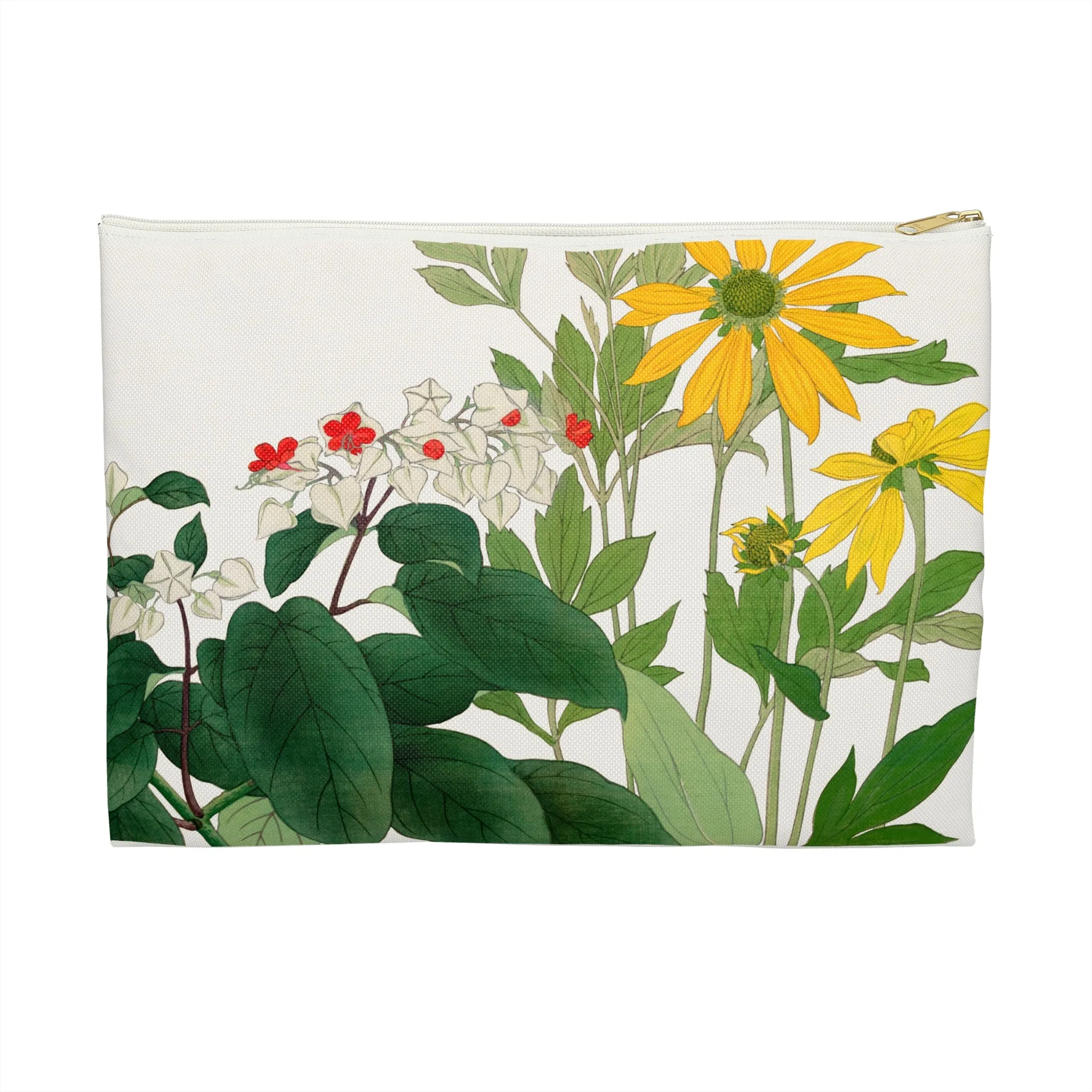 Clerodendrum & Rudbeckia by Tanigami Kônan Accessory Pouch