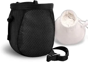 Climbing Chalk Bag for Rock Climbing - with Chalk Ball - Adjustable Black Chalk Bag Bouldering for Rock Climbing Equipment