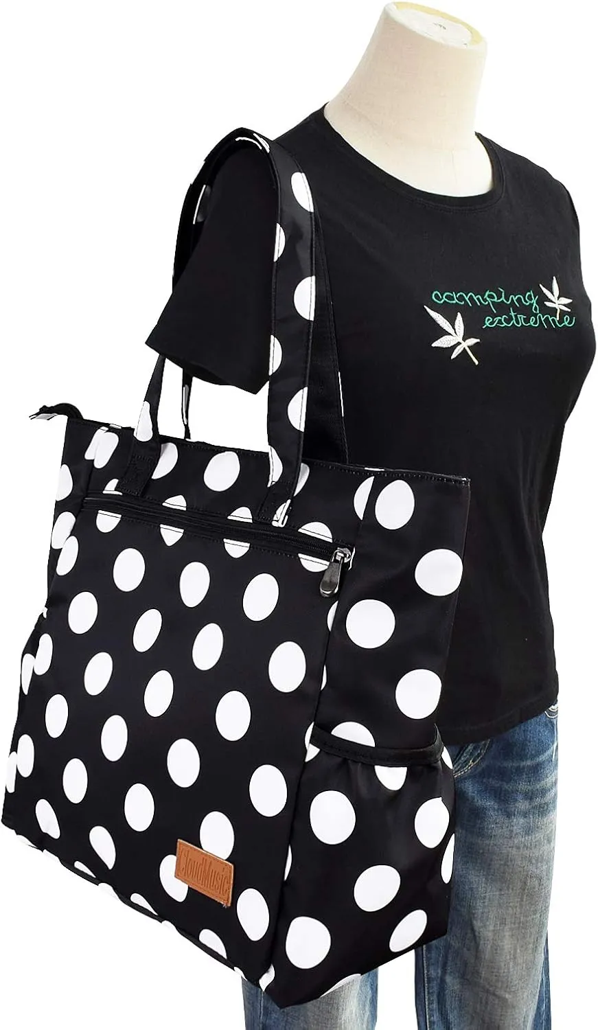 CLOUDMUSIC Shoulder Tote Bag For Nurses Teachers Work Gym Travel Beach Women With Large Capacity Waterproof