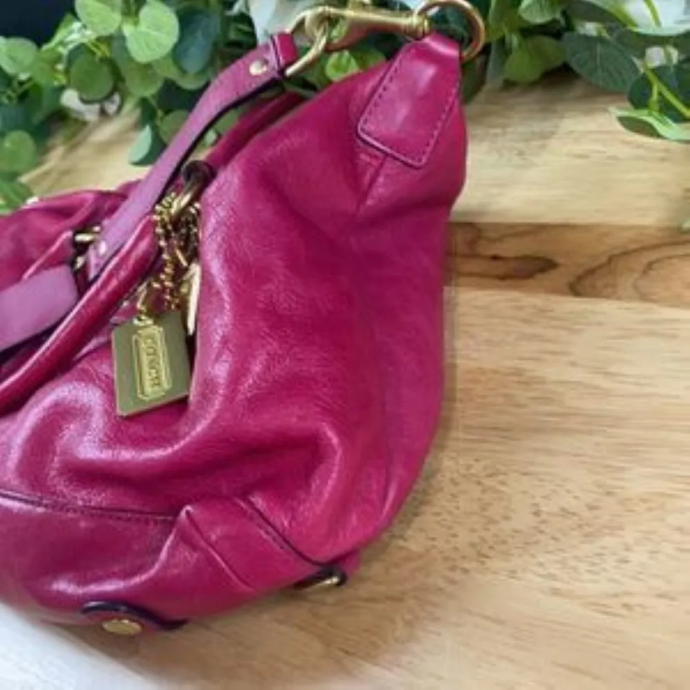 Coach Pink Leather Shoulder Bag