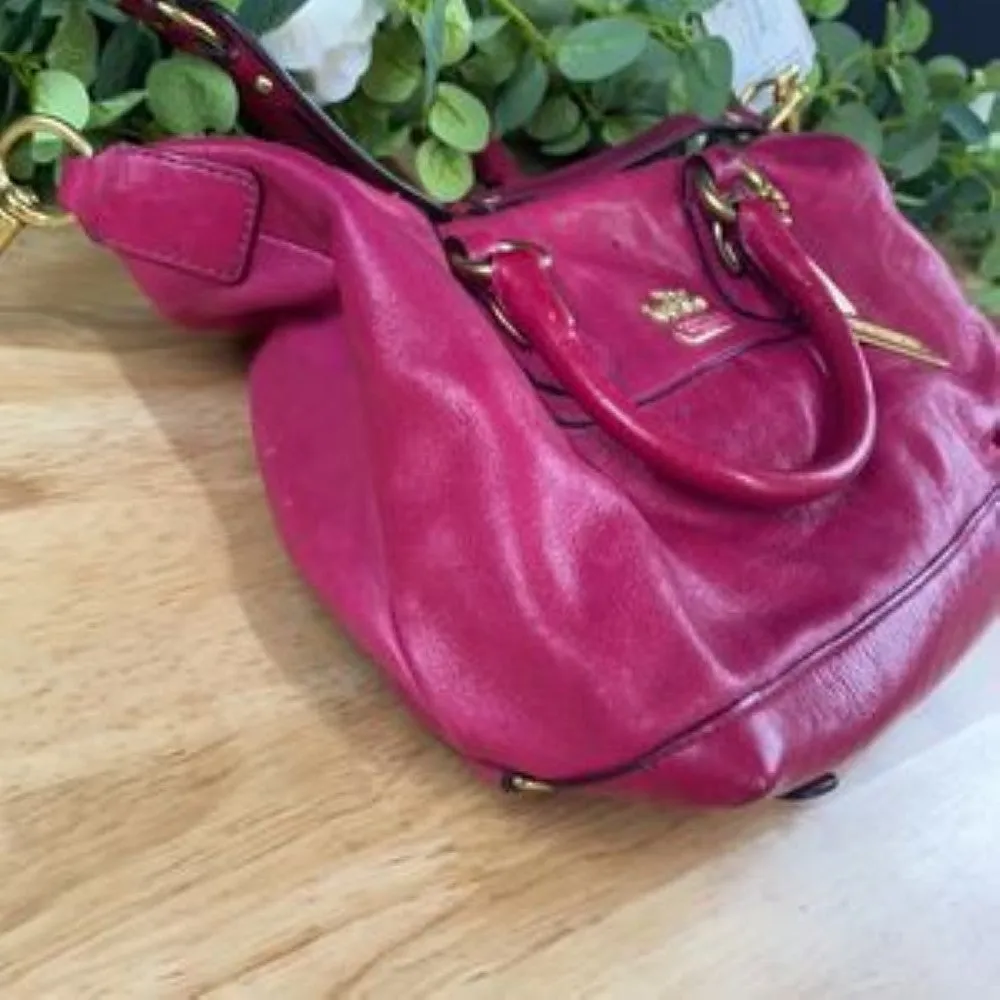 Coach Pink Leather Shoulder Bag