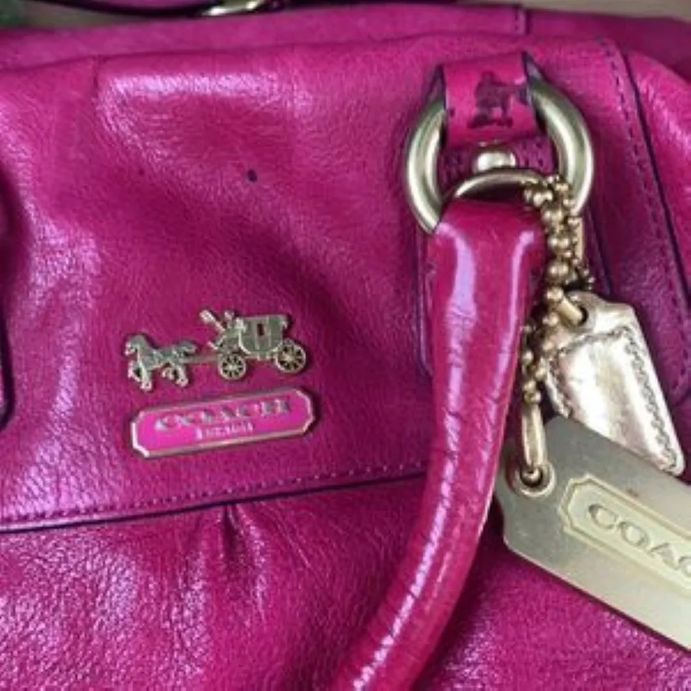 Coach Pink Leather Shoulder Bag