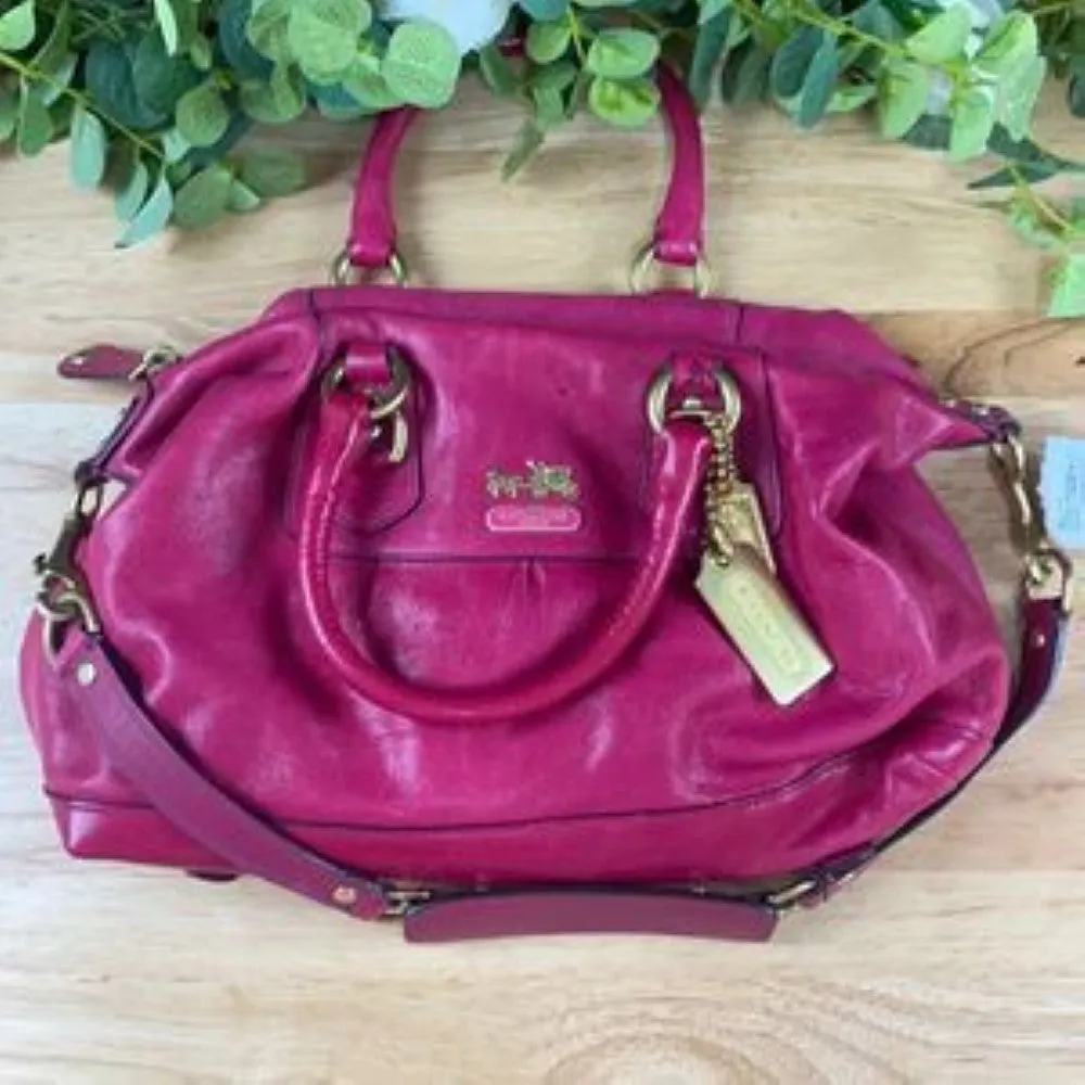 Coach Pink Leather Shoulder Bag
