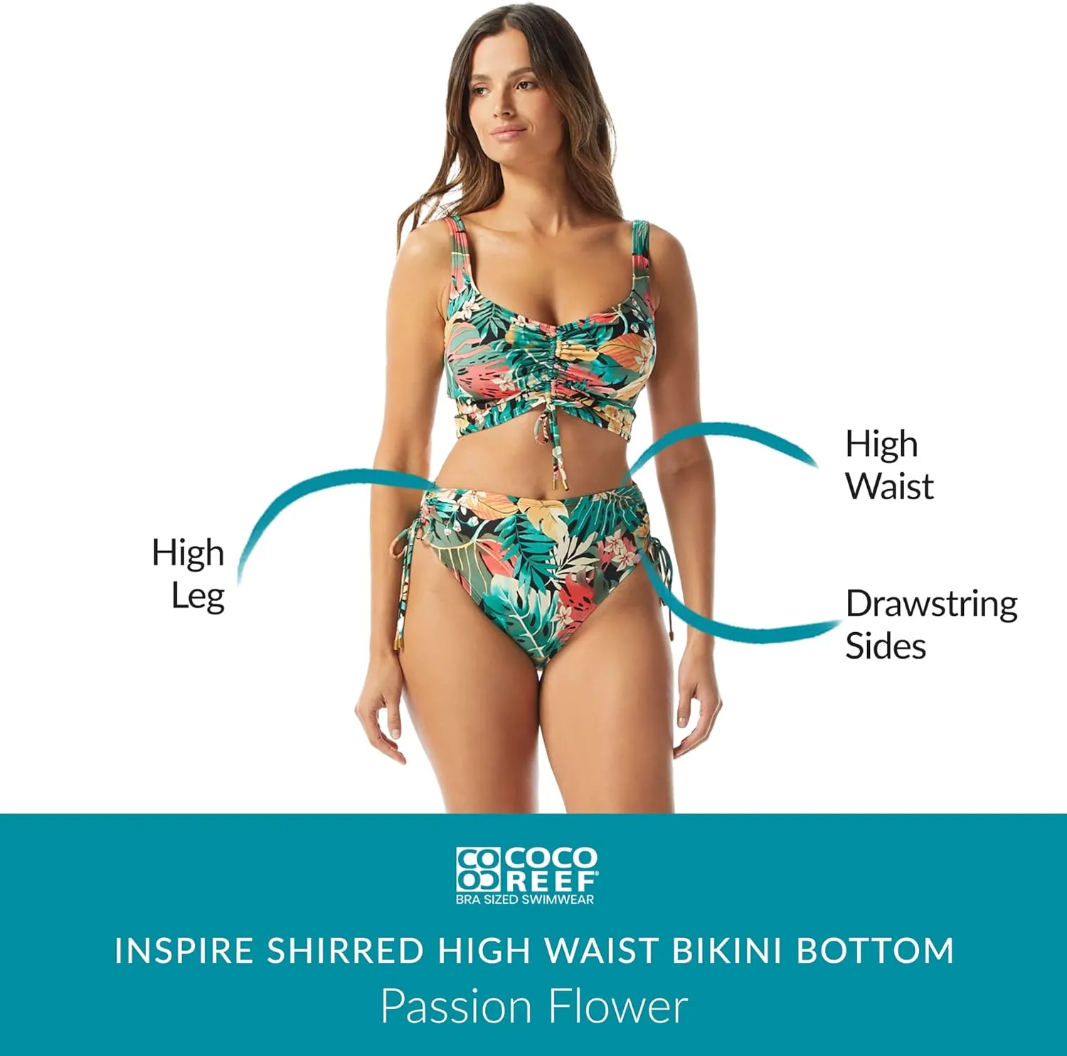 COCO REEF Elevate Underwire Bikini Top — Bra Sized Swimwear in Cup Sizes C-G