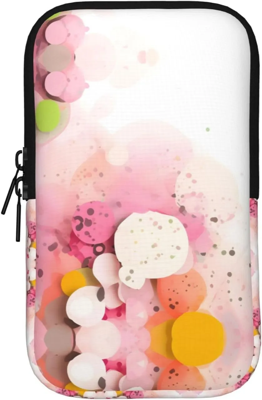 Color Fragment Paper Versatile Sports Bottle Accessory Bag â€“ Ideal for Walking, Hiking, Yoga, Gym â€“ Water Resistance & Shockproof, Black, M, Business Card Holder