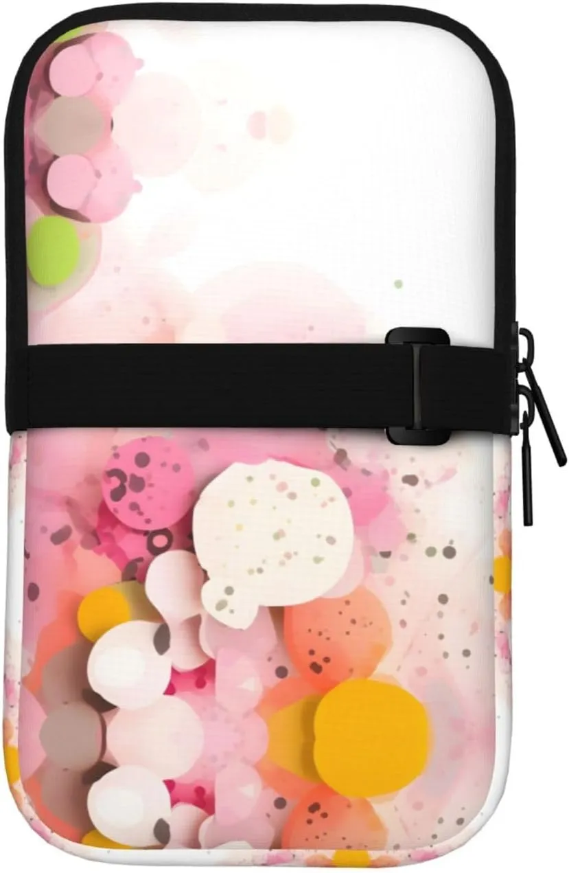 Color Fragment Paper Versatile Sports Bottle Accessory Bag â€“ Ideal for Walking, Hiking, Yoga, Gym â€“ Water Resistance & Shockproof, Black, M, Business Card Holder