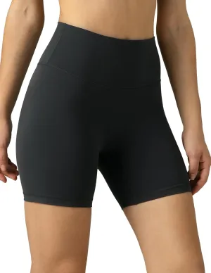 Colorfulkoala Dreamlux No Front Seam High Waist Shorts Biker Shorts for Women 6" Inseam Workout Yoga Shorts