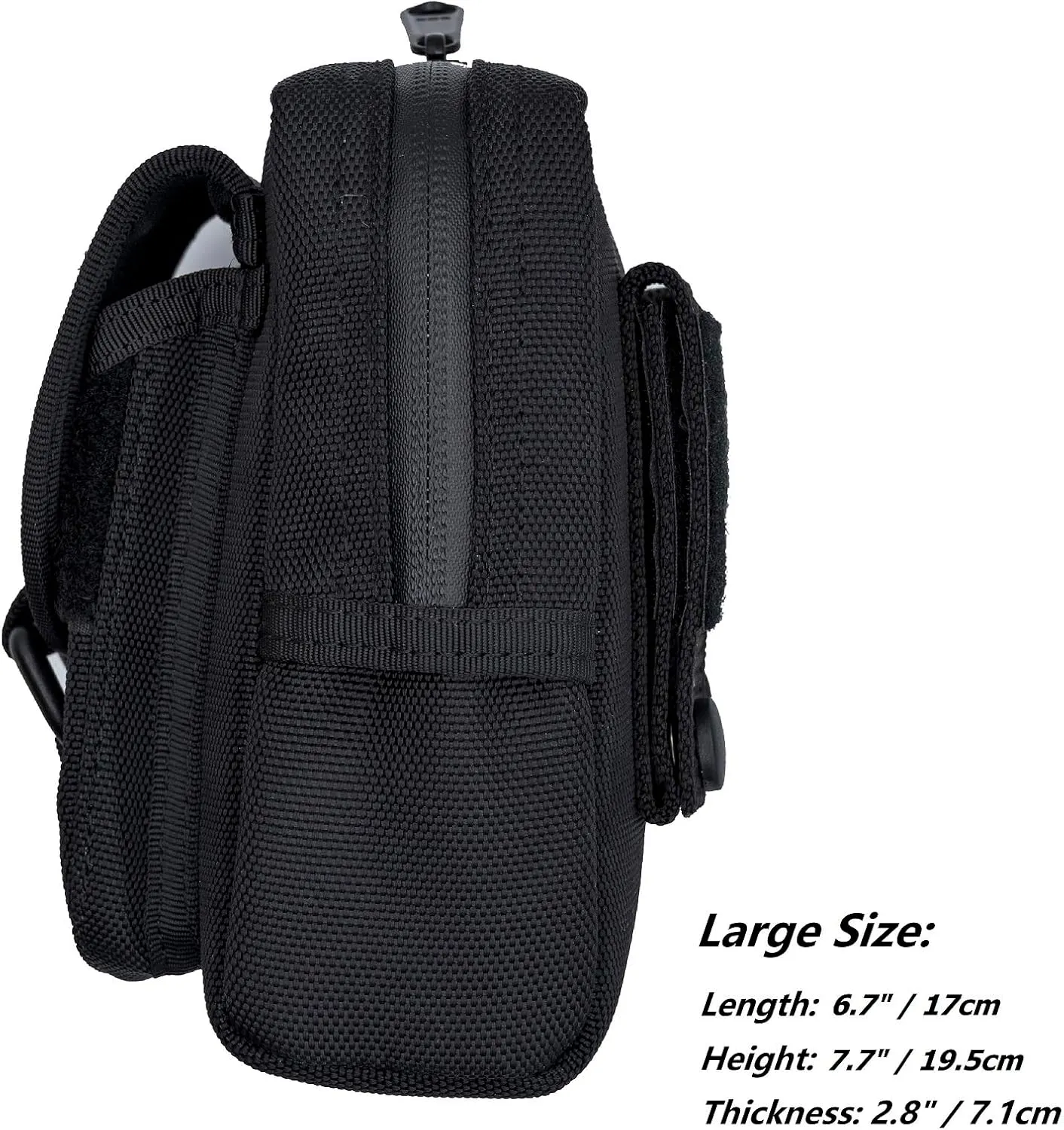 Compact Utility Gadget Pouch Tactical MOLLE Nylon Duty Belt Pouches for Police Law Enforcement Work EDC Small Tool Waist Bag for 6.1" Cellphone Outdoor Camping Hiking Organizer