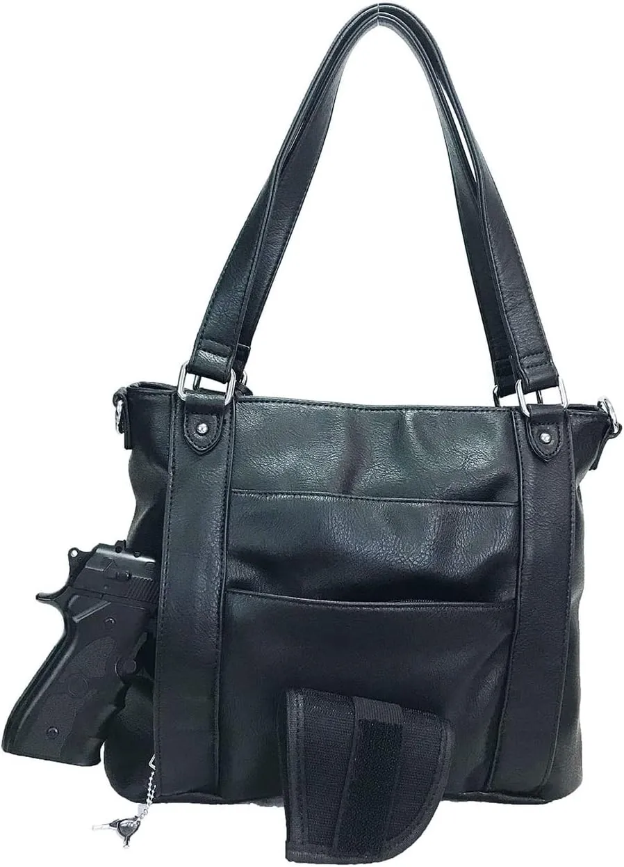 Concealed Carry Hobo Bag with Hidden Lock Multi Pockets CCW Tote Bag