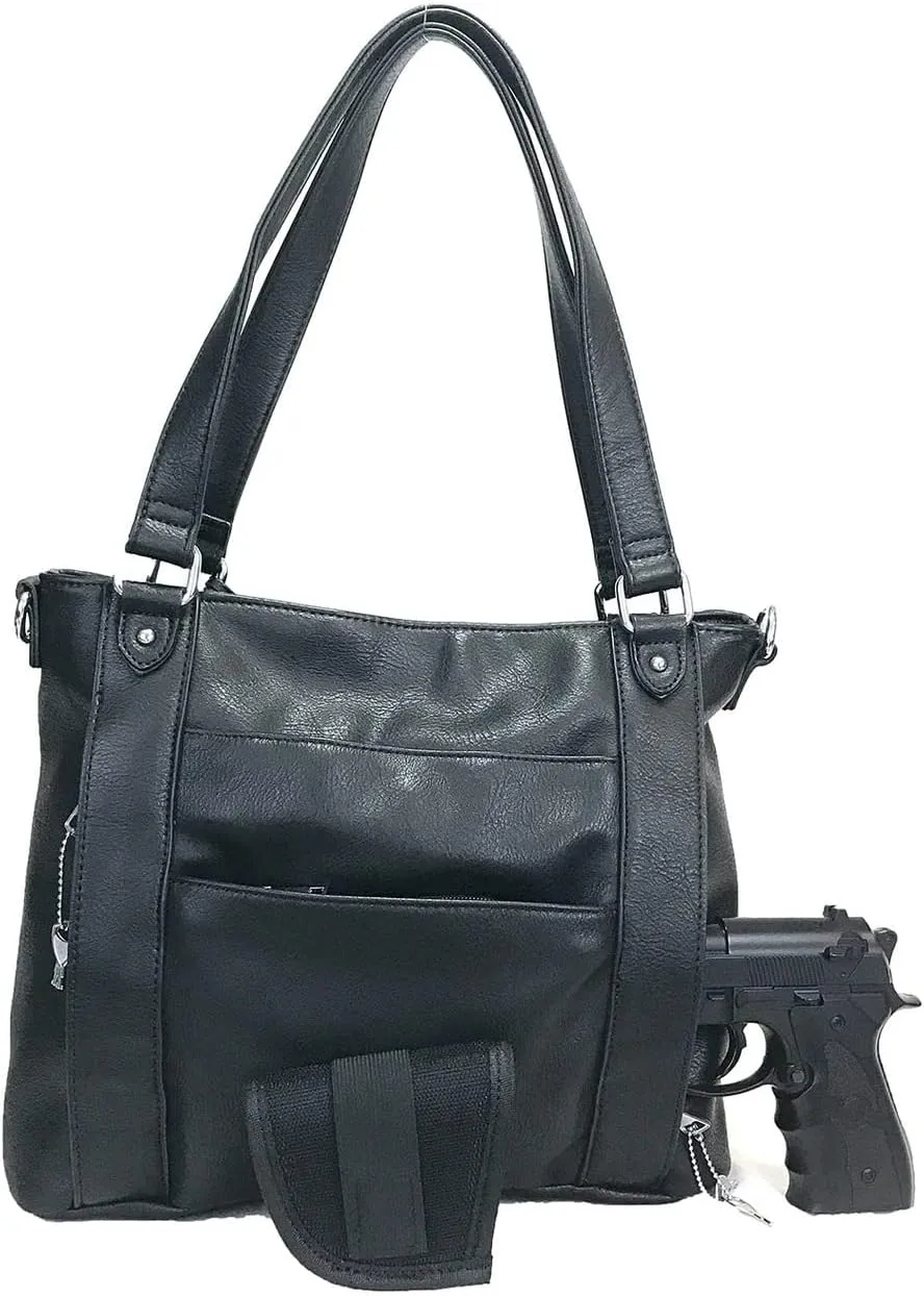 Concealed Carry Hobo Bag with Hidden Lock Multi Pockets CCW Tote Bag