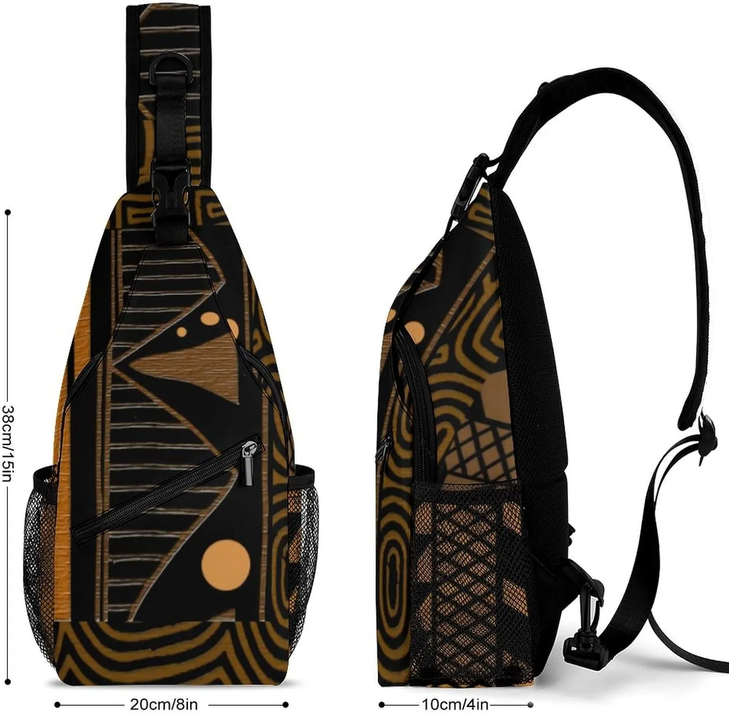 Contemporary Afrocentric Retro A Spacious And Large Capacity Portable Adjustable Chest Bag