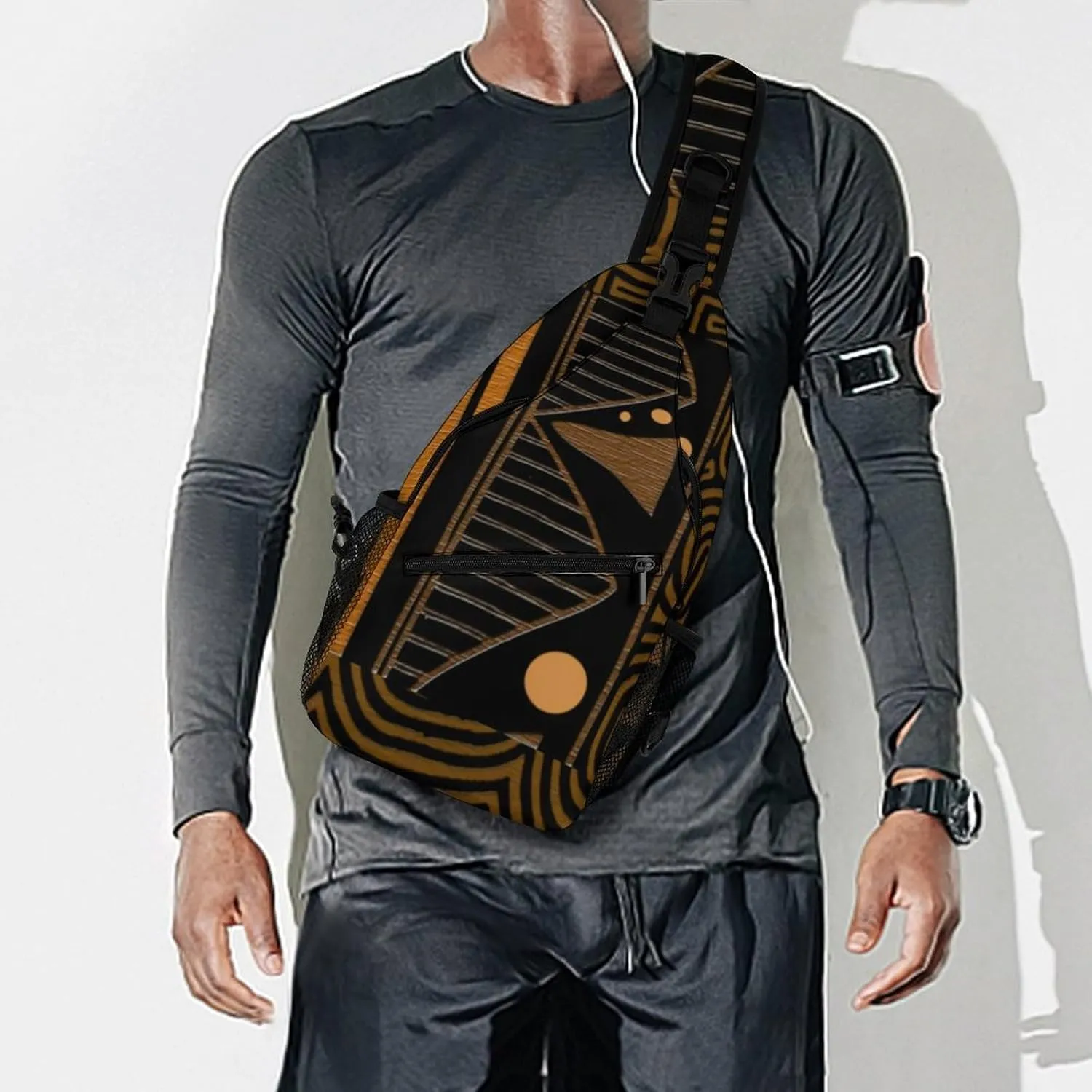 Contemporary Afrocentric Retro A Spacious And Large Capacity Portable Adjustable Chest Bag