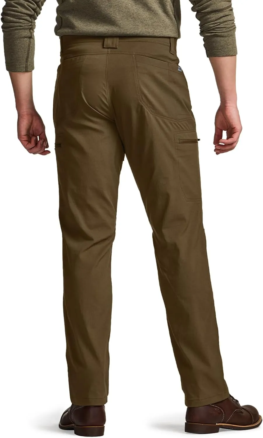 CQR Men's Vent Stretch Pants, Quick Dry Lightweight Casual Cargo Pants, Water Resistant Straight-Fit Utility Work Pants