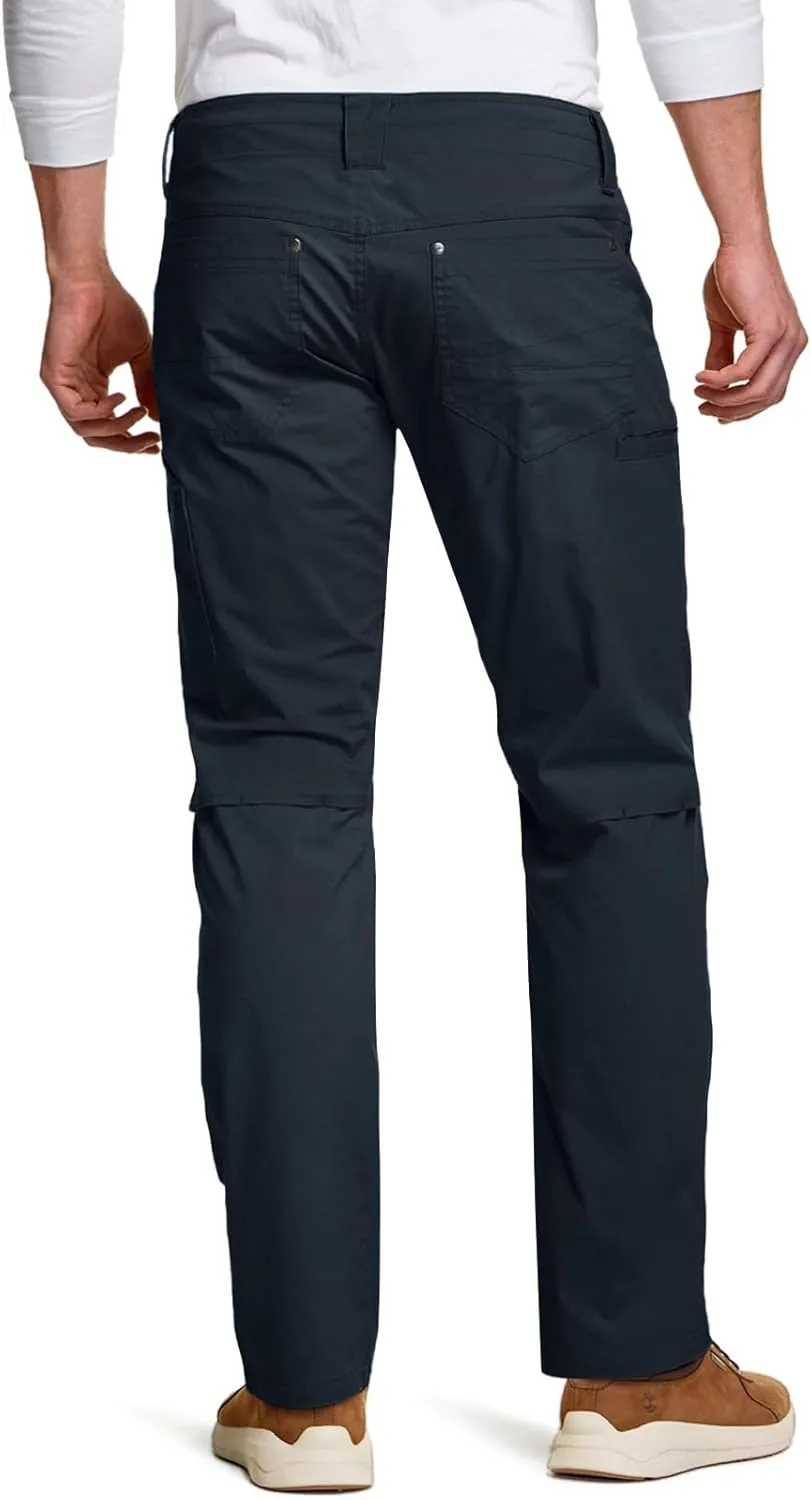 CQR Men's Vent Stretch Pants, Quick Dry Lightweight Casual Cargo Pants, Water Resistant Straight-Fit Utility Work Pants