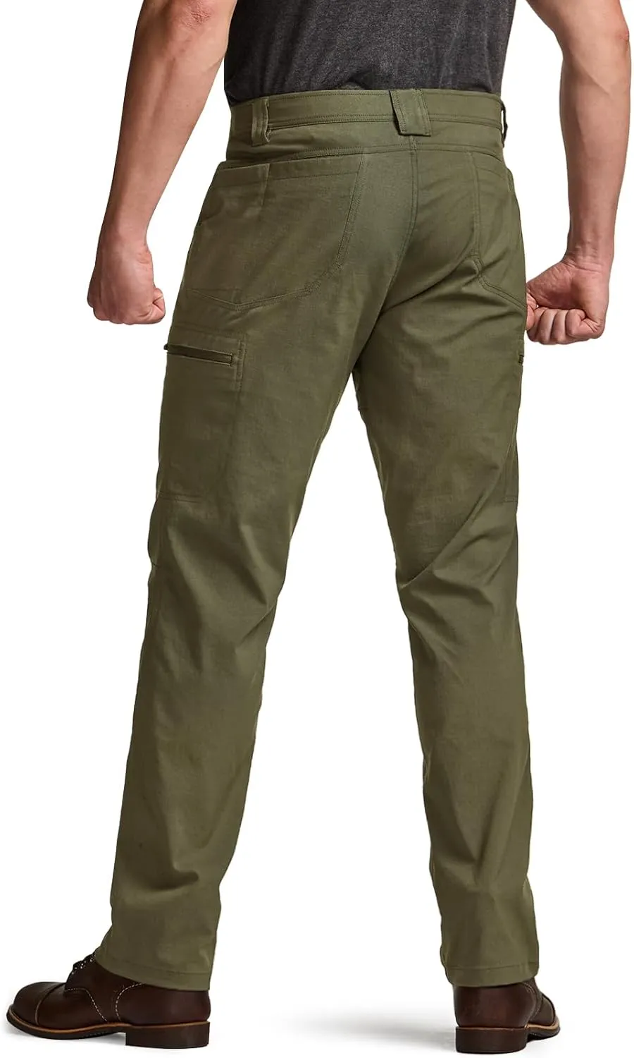 CQR Men's Vent Stretch Pants, Quick Dry Lightweight Casual Cargo Pants, Water Resistant Straight-Fit Utility Work Pants