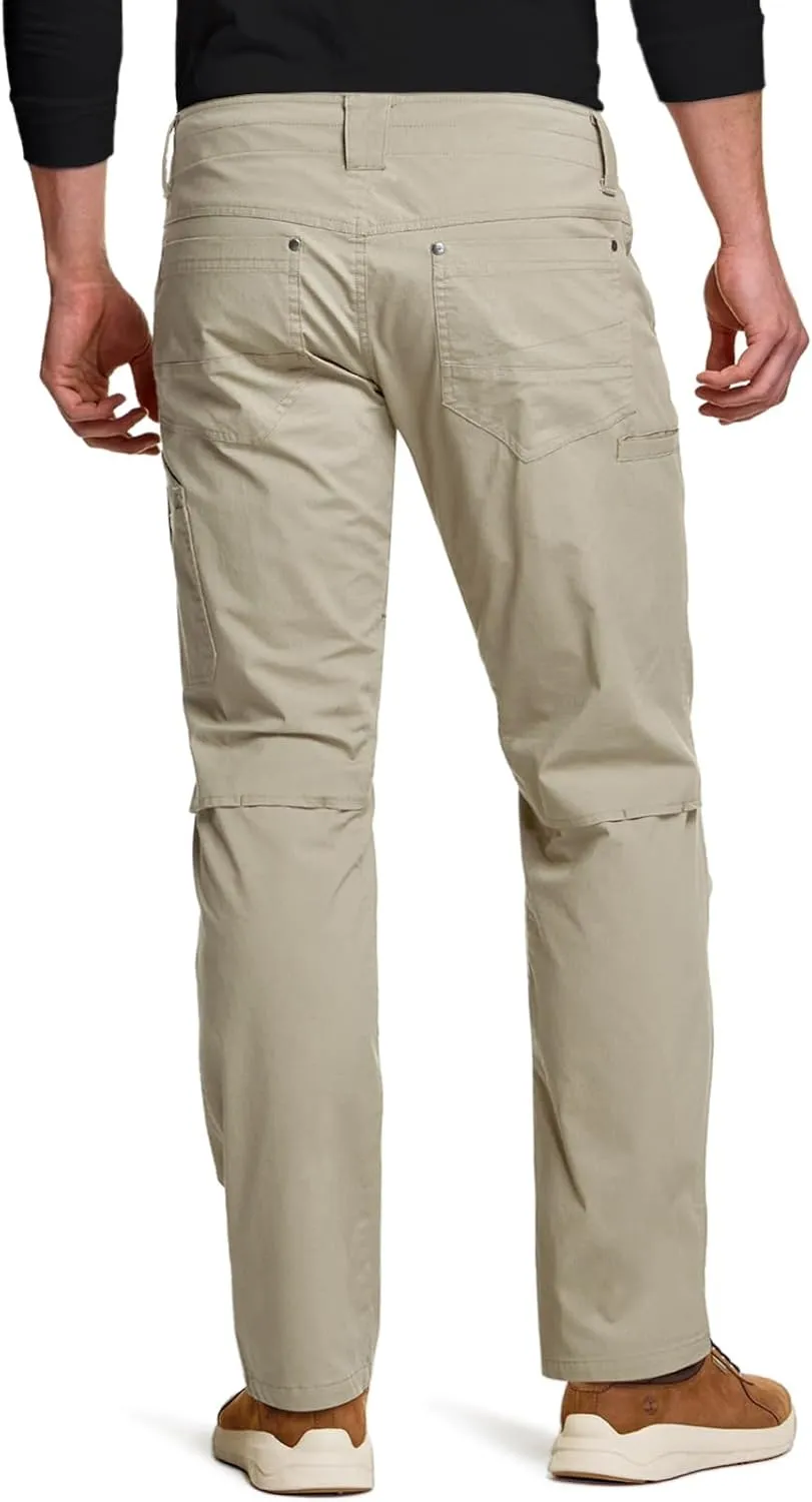 CQR Men's Vent Stretch Pants, Quick Dry Lightweight Casual Cargo Pants, Water Resistant Straight-Fit Utility Work Pants