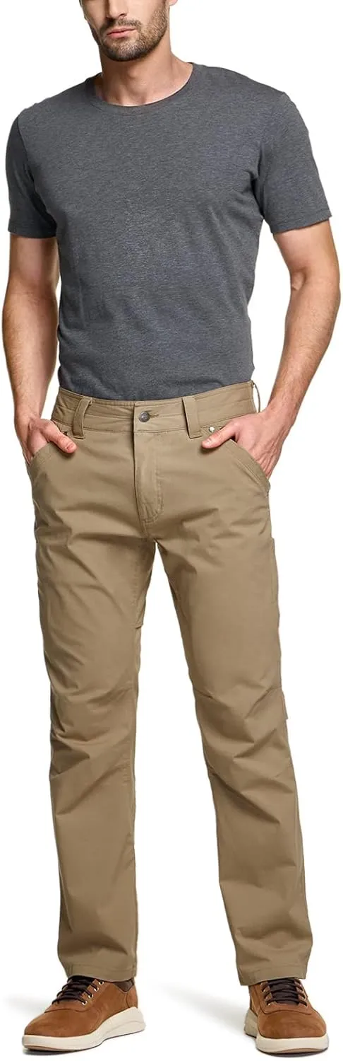 CQR Men's Vent Stretch Pants, Quick Dry Lightweight Casual Cargo Pants, Water Resistant Straight-Fit Utility Work Pants