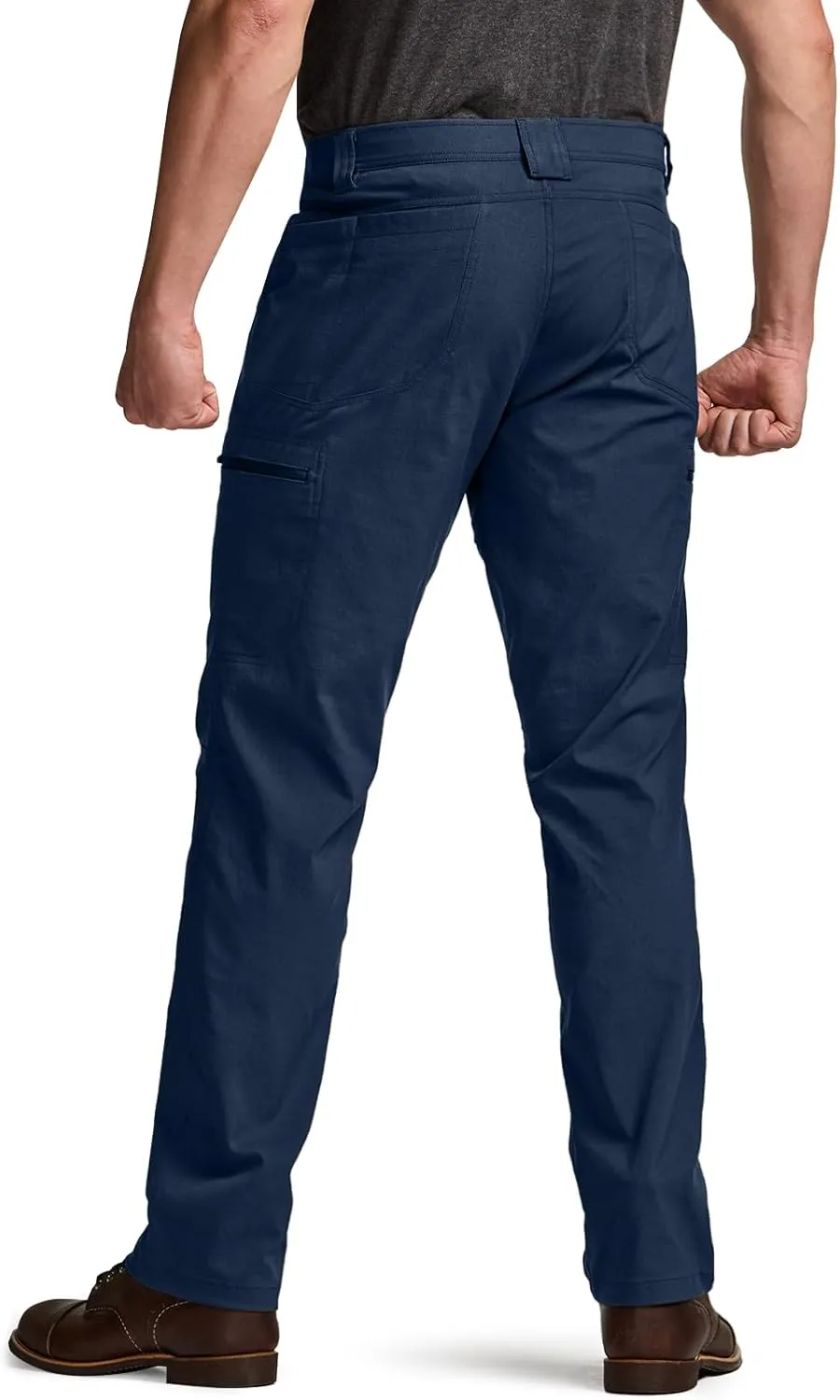 CQR Men's Vent Stretch Pants, Quick Dry Lightweight Casual Cargo Pants, Water Resistant Straight-Fit Utility Work Pants