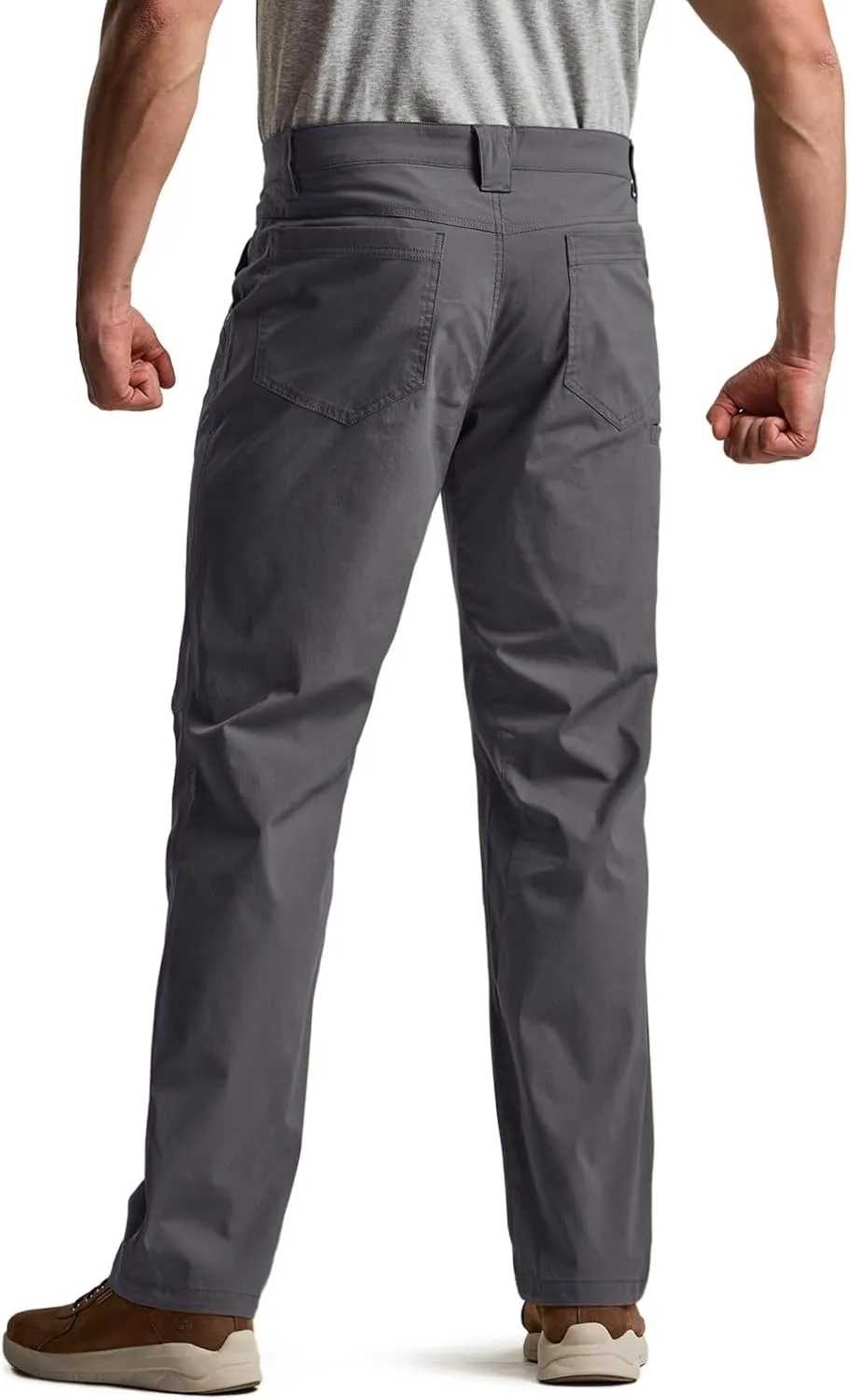 CQR Men's Vent Stretch Pants, Quick Dry Lightweight Casual Cargo Pants, Water Resistant Straight-Fit Utility Work Pants