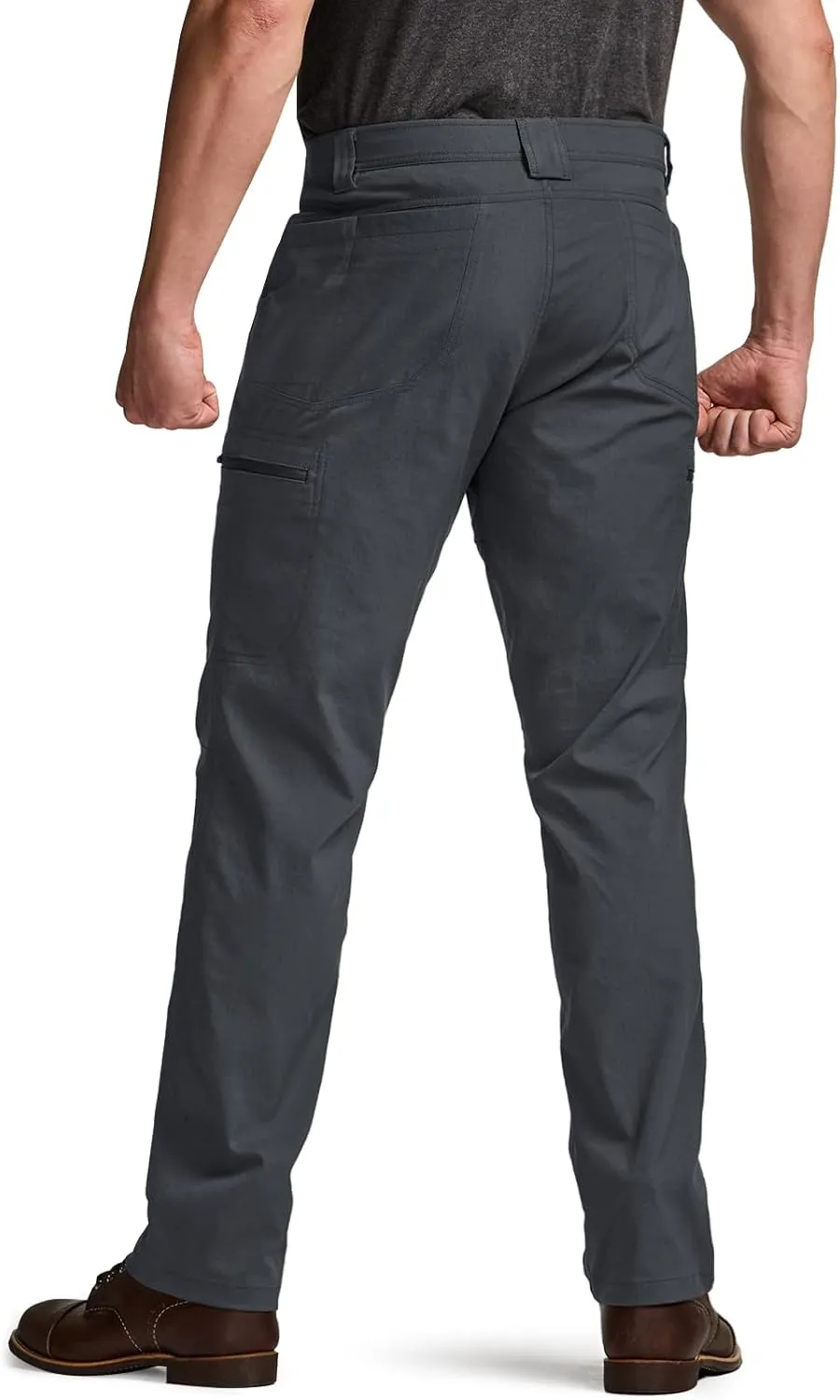 CQR Men's Vent Stretch Pants, Quick Dry Lightweight Casual Cargo Pants, Water Resistant Straight-Fit Utility Work Pants