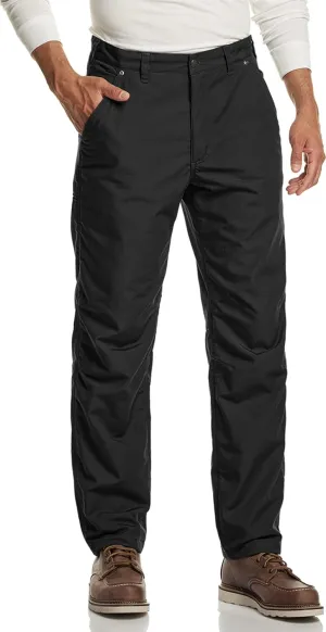 CQR Men's Winter Fleece Lined Pants, Water-Resistant Outdoor Stretch Work Pants, Windproof Casual Pants with Pockets