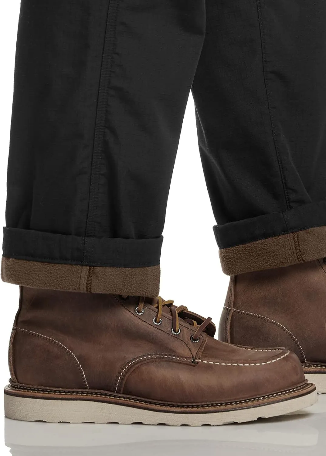 CQR Men's Winter Fleece Lined Pants, Water-Resistant Outdoor Stretch Work Pants, Windproof Casual Pants with Pockets