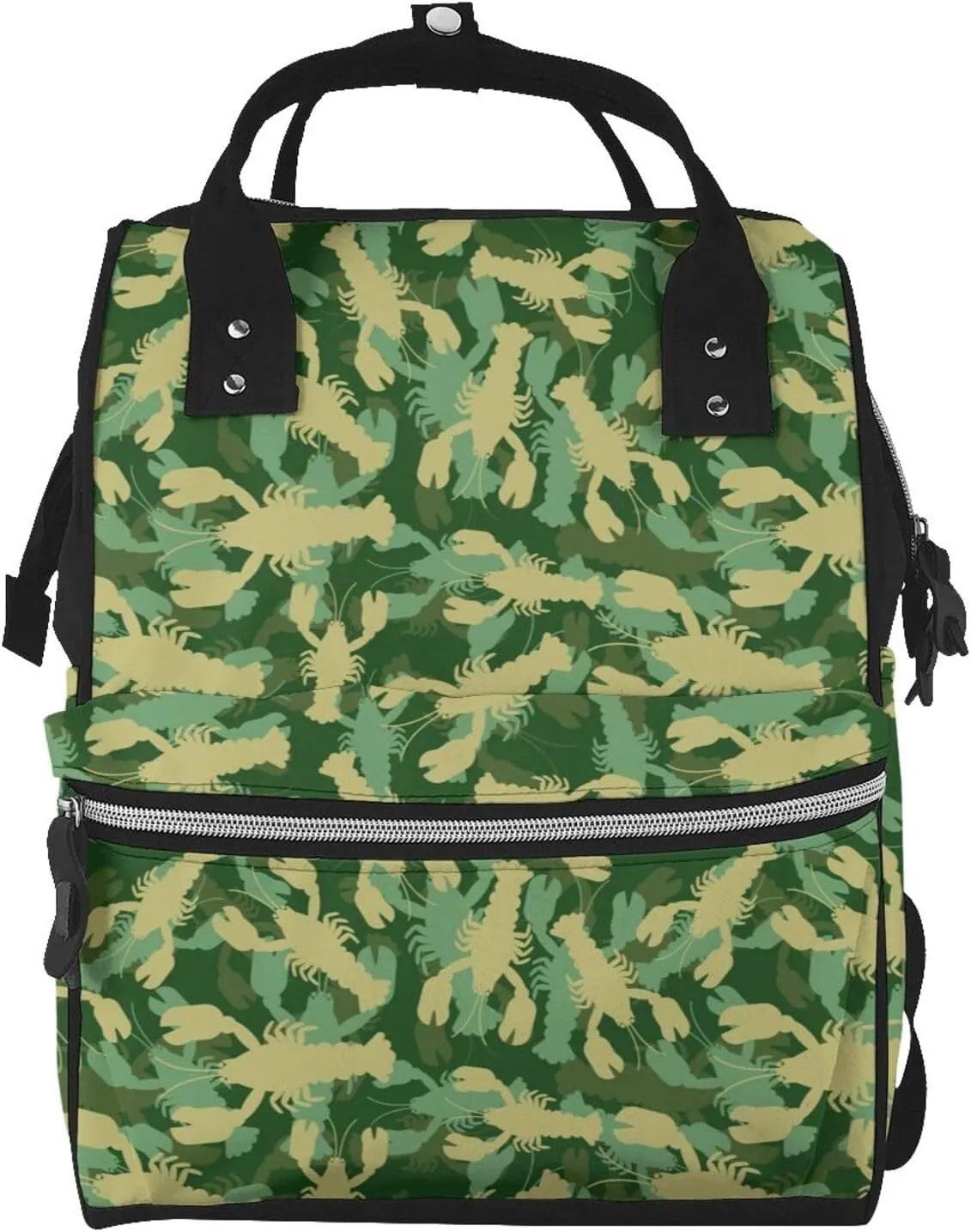 Crayfish Army Pattern Mummy Diaper Bag Backpack Durable Maternity Baby Nappy Casual Shoulder Bags Travel Hiking Outdoor Pack