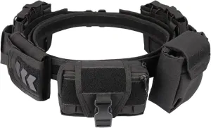 CrogaGear Tactical Battle Belt Quick Release Law Enforcement Belt Duty Belt with Accessories Pouches 7 in 1 Belt for Men (Black)