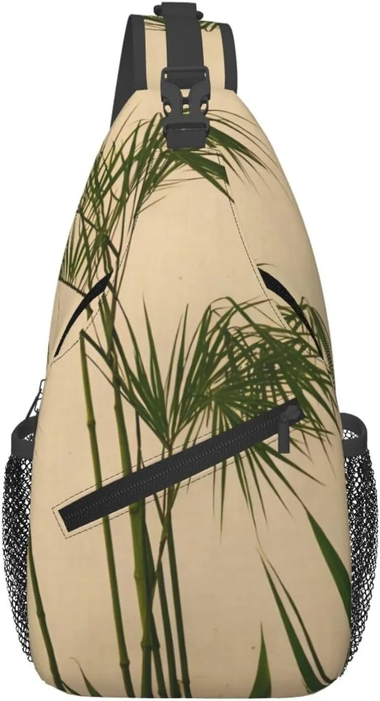 Cross Chest Bag Diagonally - Quality, Durable, and Spacious Shoulder Bag for Men and Women Clump Of Bamboo Pattern
