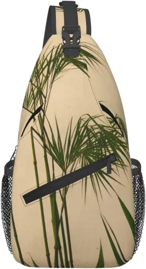 Cross Chest Bag Diagonally - Quality, Durable, and Spacious Shoulder Bag for Men and Women Clump Of Bamboo Pattern