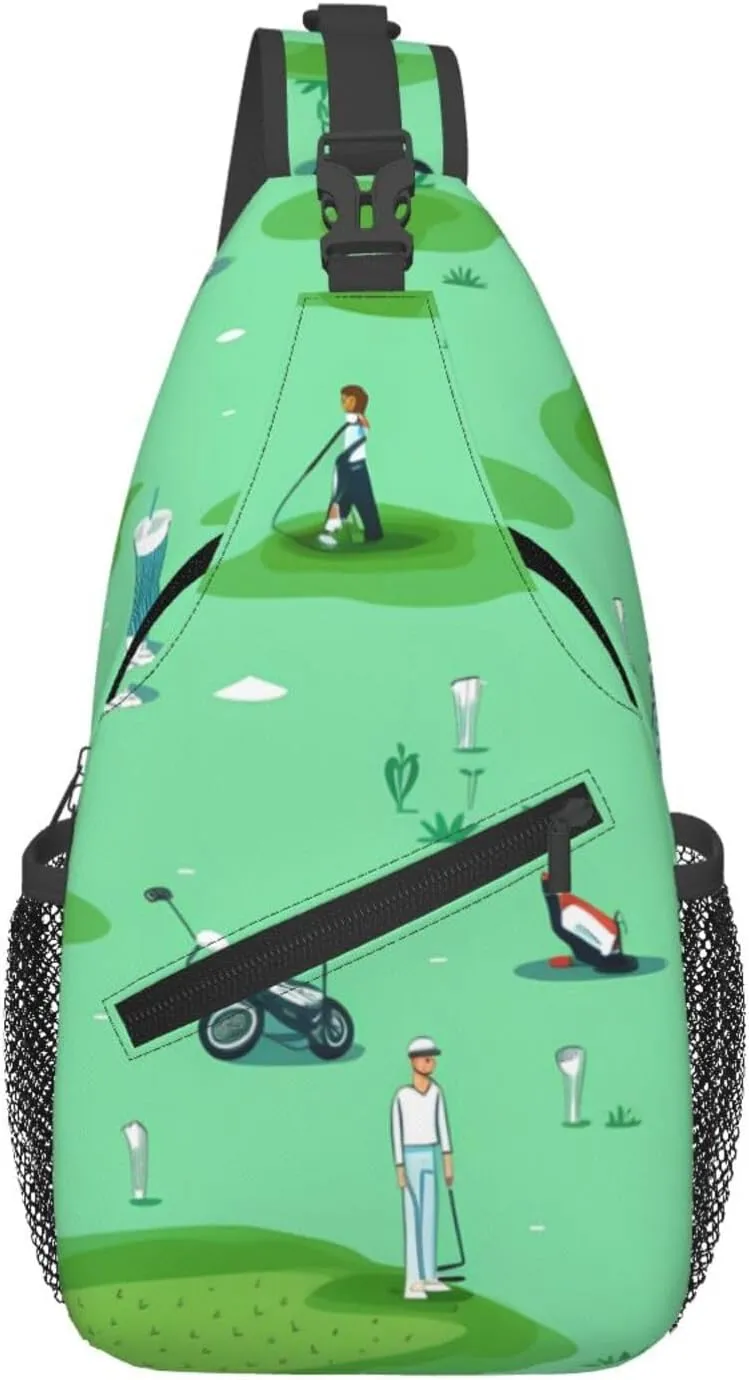 Cross Chest Bag Diagonally - Quality, Durable, and Spacious Shoulder Bag for Men and Women golf on the lawn Printing