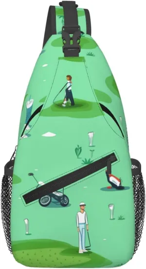 Cross Chest Bag Diagonally - Quality, Durable, and Spacious Shoulder Bag for Men and Women golf on the lawn Printing