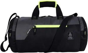Cross Polyester Training 26L Medium Water Resistant Travel Duffle Bag/Gym Bag/Sports Duffle For Men/Women (Black-Grey)