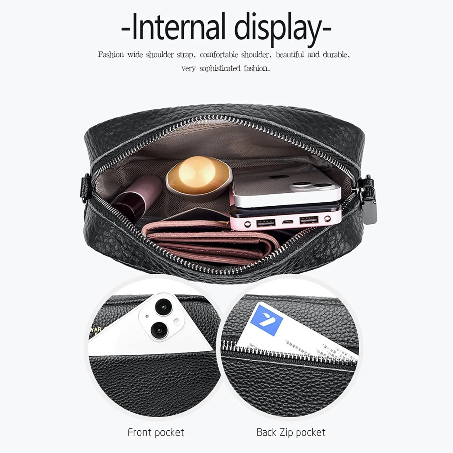 Crossbody Waterproof Trendy Bag for Men Women Cell Phone Chest Bags for Travel Work Gym Handbag with Zipper