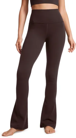 CRZ YOGA Butterluxe High Waist Mini Flared Leggings for Women 30" / 31.5" - Bootcut Yoga Pants with Pocket Casual Lounge