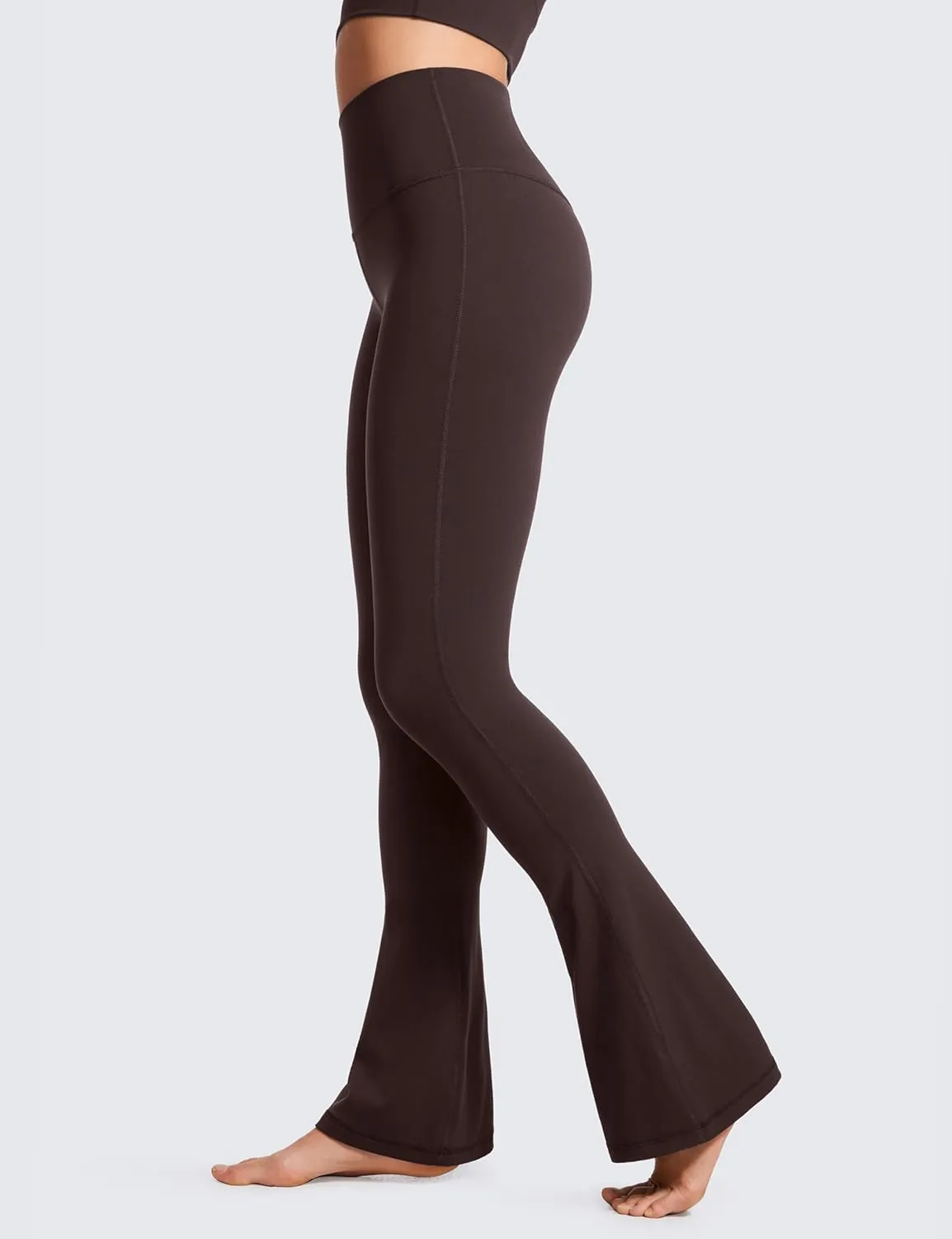 CRZ YOGA Butterluxe High Waist Mini Flared Leggings for Women 30" / 31.5" - Bootcut Yoga Pants with Pocket Casual Lounge