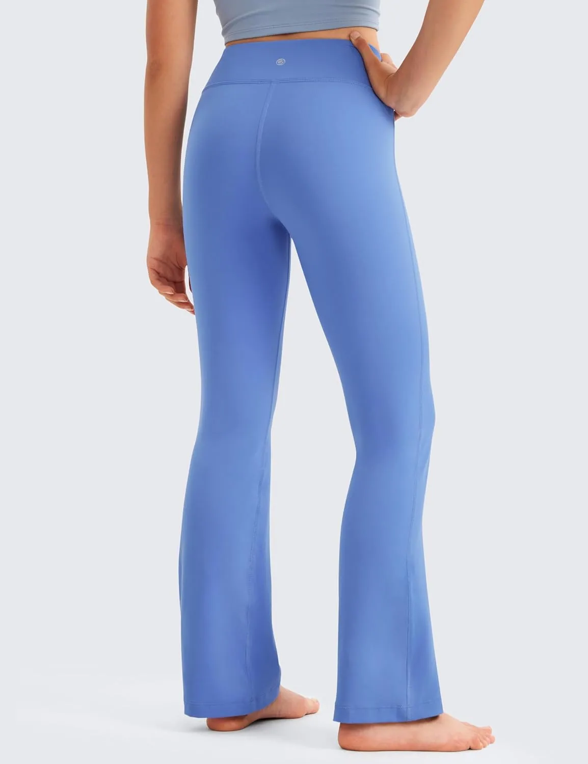 CRZ YOGA Girls Butterluxe Flare Leggings - Kids High Waist Bell Bottoms Bootcut Lounge Casual Active Yoga Dance Pants
