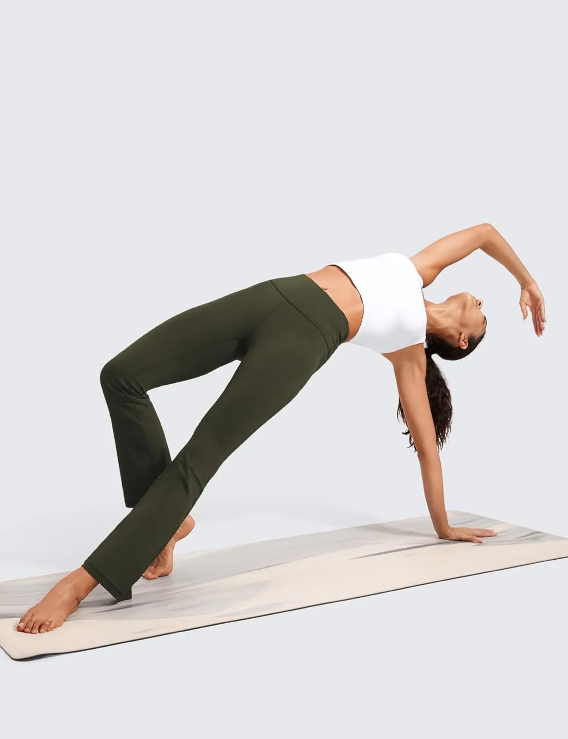 CRZ YOGA Womens Butterluxe High Waist Flare Pants 29" / 30.5" / 32" / 33.5" - Yoga Bootcut Wide Leg with Pocket Lounge