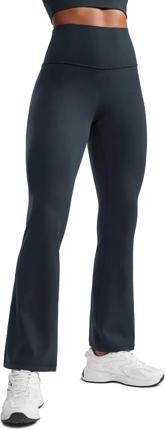 CRZ YOGA Womens Butterluxe High Waist Flare Pants 29" / 30.5" / 32" / 33.5" - Yoga Bootcut Wide Leg with Pocket Lounge