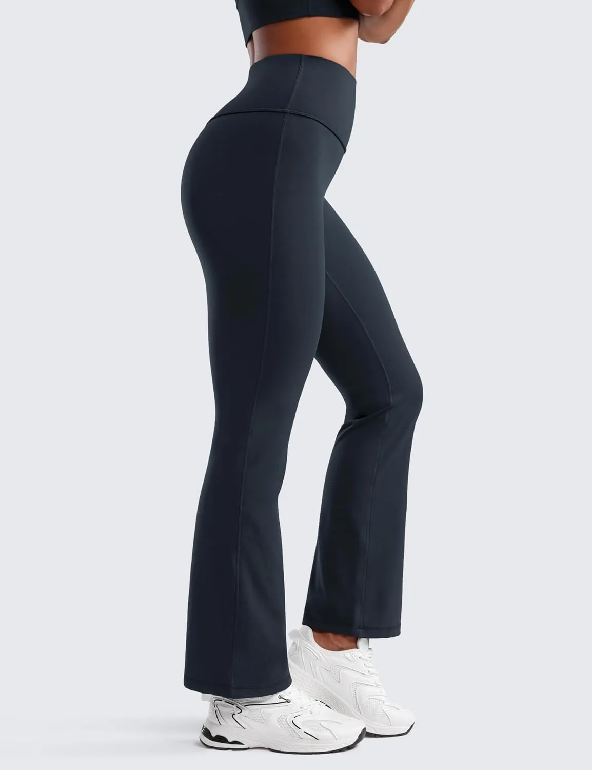 CRZ YOGA Womens Butterluxe High Waist Flare Pants 29" / 30.5" / 32" / 33.5" - Yoga Bootcut Wide Leg with Pocket Lounge