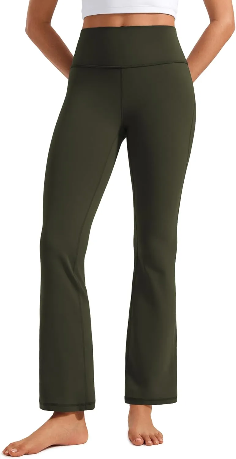 CRZ YOGA Womens Butterluxe High Waist Flare Pants 29" / 30.5" / 32" / 33.5" - Yoga Bootcut Wide Leg with Pocket Lounge