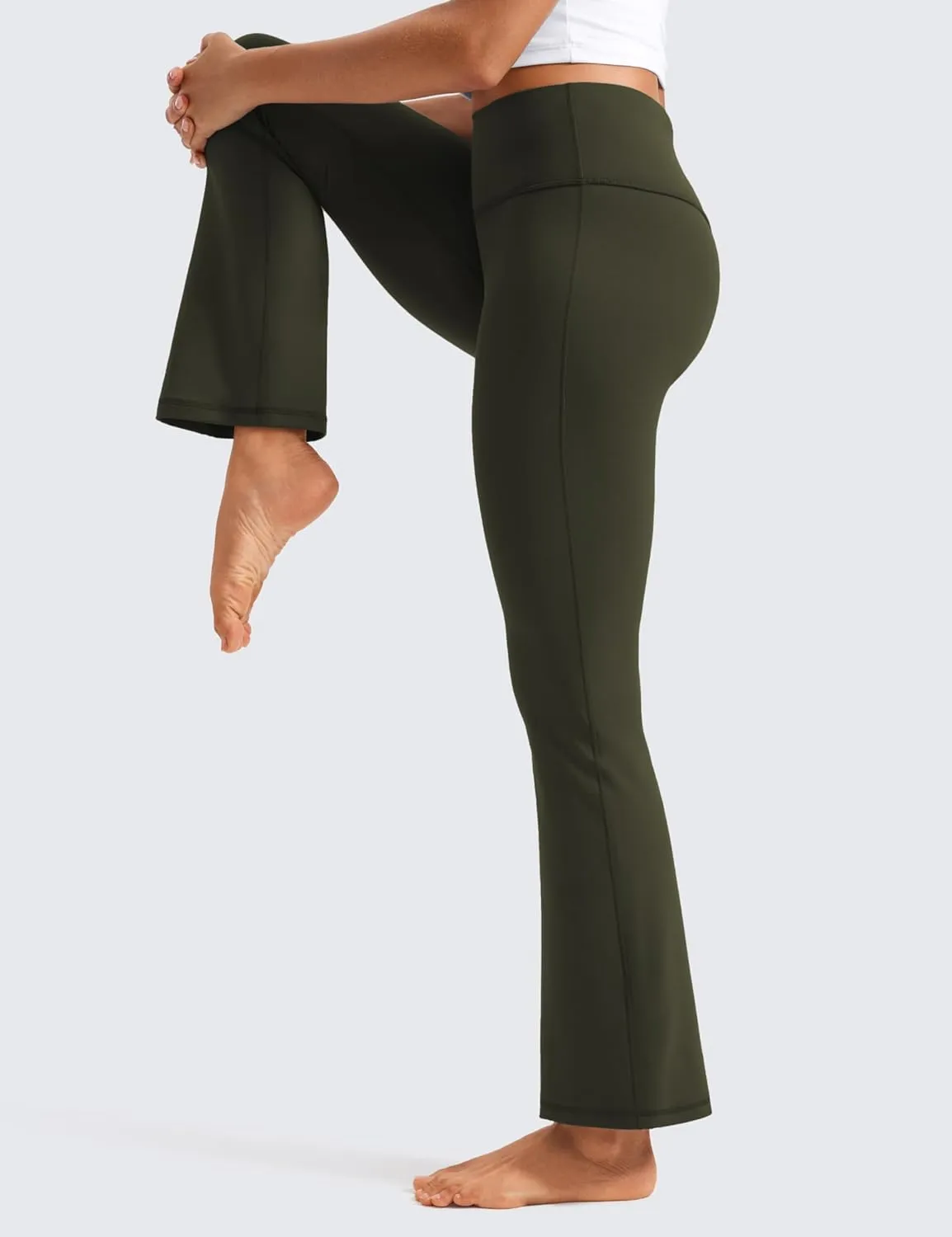 CRZ YOGA Womens Butterluxe High Waist Flare Pants 29" / 30.5" / 32" / 33.5" - Yoga Bootcut Wide Leg with Pocket Lounge