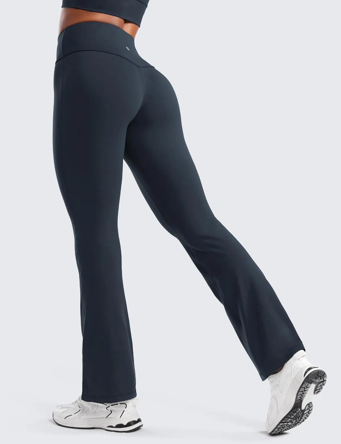 CRZ YOGA Womens Butterluxe High Waist Flare Pants 29" / 30.5" / 32" / 33.5" - Yoga Bootcut Wide Leg with Pocket Lounge