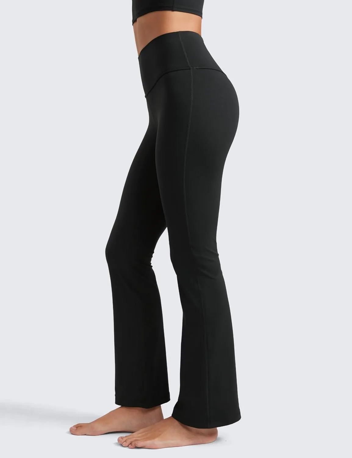 CRZ YOGA Womens Butterluxe High Waist Flare Pants 29" / 30.5" / 32" / 33.5" - Yoga Bootcut Wide Leg with Pocket Lounge