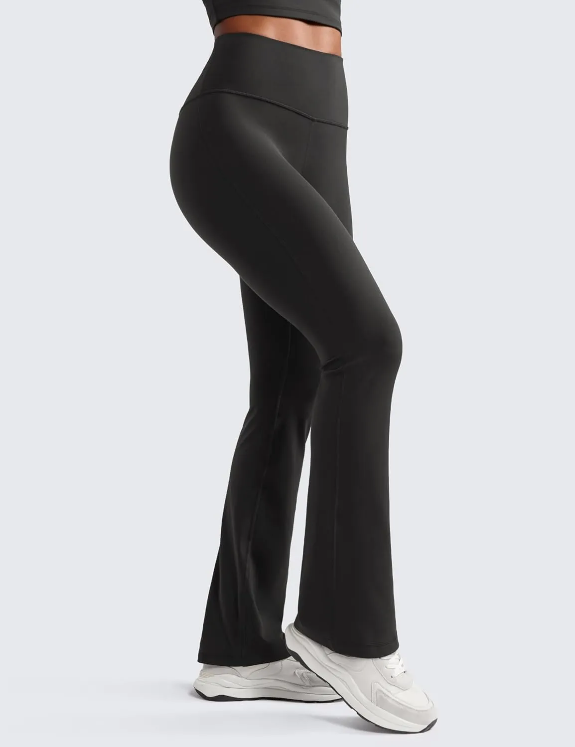 CRZ YOGA Womens Butterluxe High Waist Flare Pants 29" / 30.5" / 32" / 33.5" - Yoga Bootcut Wide Leg with Pocket Lounge