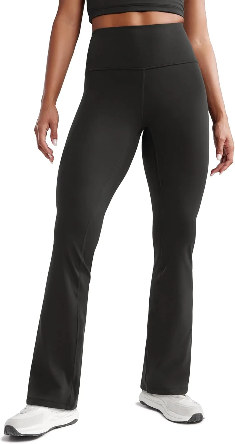 CRZ YOGA Womens Butterluxe High Waist Flare Pants 29" / 30.5" / 32" / 33.5" - Yoga Bootcut Wide Leg with Pocket Lounge